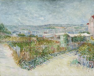 Montmartre: hinter dem Moulin de la Galette von Vincent van Gogh