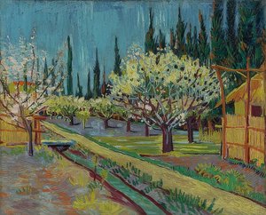 Obstgarten umgeben von Zypressen von Vincent van Gogh