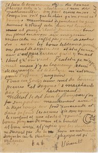 Seite eines Briefes von Vincent an seinen Bruder Theo, verfasst in Arles, 1888 von Vincent van Gogh