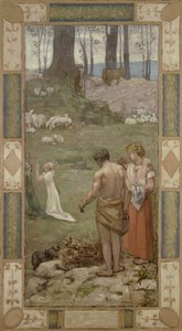 Die heilige Genoveva als betendes Kind, 1876