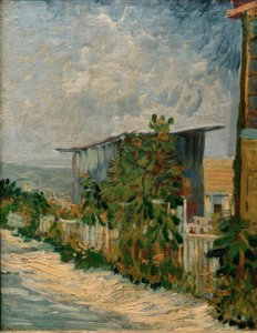 Schuppen mit Sonnenblumen