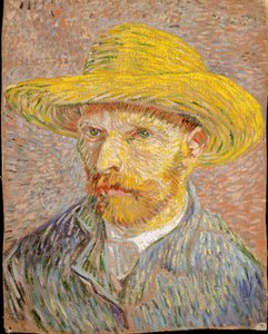 Selbstporträt mit Strohhut (Vorderseite: Die Kartoffelschälerin) von Vincent van Gogh