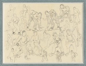 Studien von Bauern bei der Arbeit: Sämänner und Gräber von Vincent van Gogh