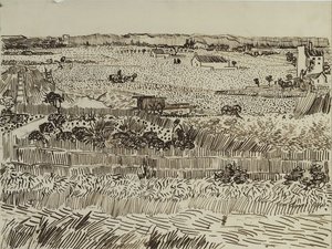 Die Ernte in der Provence für Émile Bernard, 1888 von Vincent van Gogh
