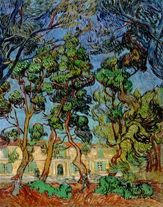 Bäume im Garten des St. Paul Krankenhauses, 1889 von Vincent van Gogh