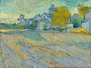 Ansicht des Asyls und der Kapelle von Saint-Remy von Vincent van Gogh