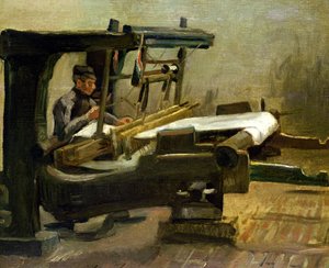 Weber am Webstuhl, nach rechts gewandt, 1884 von Vincent van Gogh