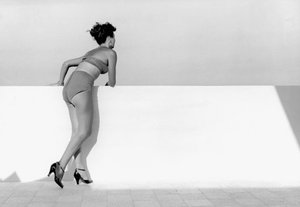 Badende, Frau im Badeanzug, ca. 1955