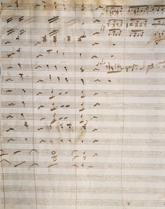 Handgeschriebene Partitur für die Oper Beatrice di Tenda von Vincenzo Bellini