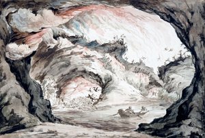 Tragische Szene, Skizze des Bühnenbilds von Vincenzo Bonomini