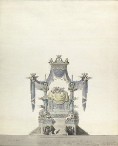 Katafalk für die Kaiserin Katharina die Große von Russland, Vorderansicht, 1796 von Vincenzo Brenna