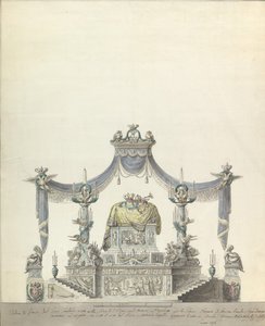Katafalk der Kaiserin Katharina der Großen von Russland (Seitenansicht) von Vincenzo Brenna