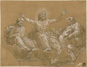 Christus in Herrlichkeit mit Heiligen von Vincenzo Camuccini