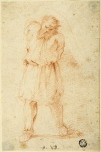 Figur mit hinter dem Rücken gefesselten Armen