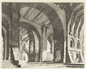 Hoher Raum mit Rundbögen von Vincenzo Mazzi
