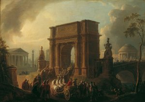 Triumphzug eines Feldherrn durch den Titusbogen
