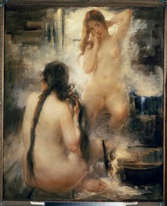 In einem Dampfbad (Sauna) von Vitali Gvrilovich Tikhov