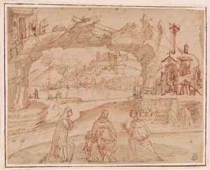 Carpaccio - Jungfrau und Kind mit Heiligen in einer Landschaft, ca. 1500-1510 von Vittore Carpaccio