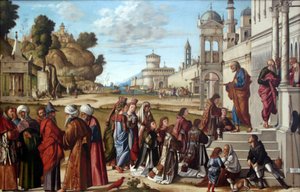 Die Weihe des Heiligen Stephanus zum Diakon von Vittore Carpaccio