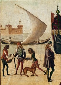 Legende der hl. Ursula: (Detail) Ankunft der Botschafter (aus der goldenen Legende von Jacopo da Varagine) von Vittore Carpaccio