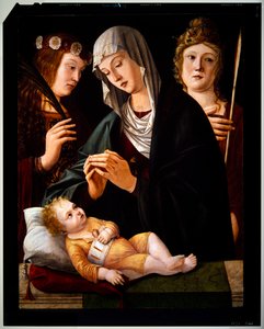 Madonna und Kind mit den zwei Heiligen Frauen von Vittore Carpaccio