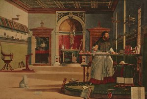 Vision des Hl. Augustinus (auch genannt Hl. Augustinus in seinem Studio) von Vittore Carpaccio