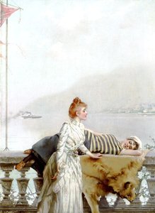 Tagträumer (eines von einem Paar) von Vittorio Matteo Corcos