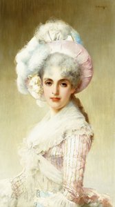 Elegante Dame in Rosa