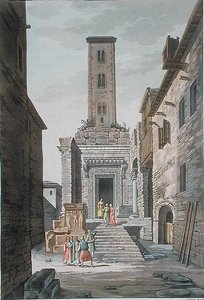 Tempel des Aesculapius, Split, Jugoslawien, ca. 1820 von Vittorio Raineri