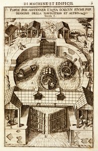 Hydraulische Maschine für eine Kanal- oder Flussschleuse, 1607
