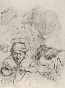 Le Citoyen Aubourg, Mme Aubourg und ihre Familie, ca. 1795-1805 von Vivant Denon