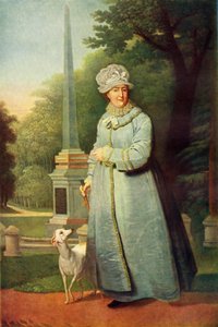 Porträt von Katharina II. im Park von Zarskoje Selo
