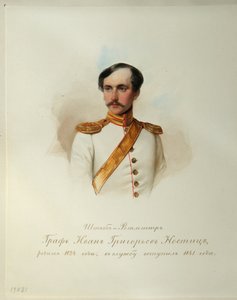 Porträt von Graf Iwan Grigorjewitsch von Nostitz (1824-1905) von Vladimir Ivanovich Hau
