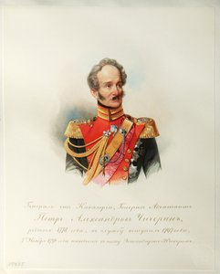 Porträt von General Pyotr Alexandrovich Chicherin (aus dem Album der kaiserlichen Leibgarde) von Vladimir Ivanovich Hau