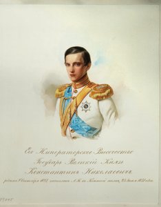 Porträt von Großfürst Konstantin Nikolajewitsch von Russland (1846-1849)