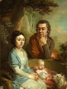 Porträt von Vasily Nebolsin, seiner Frau Avdotia und Kind, Ende der 1790er Jahre von Vladimir Lukich Borovikovsky
