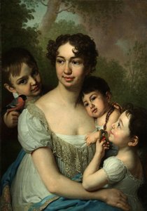 Porträt von Yelena Balashova mit Kindern, um 1811 von Vladimir Lukich Borovikovsky