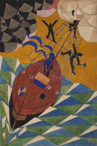 Die Arche. Bühnenbild für das Theaterstück Mystery-Bouffe von Wladimir Majakowski, 1919 von Vladimir Vladimirovich Mayakovsky