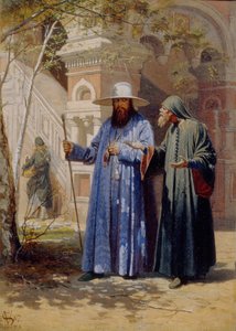 Patriarch Nikon im Neuen Jerusalemer Kloster, 1867 von Vyacheslav Grigoryevich Schwarz