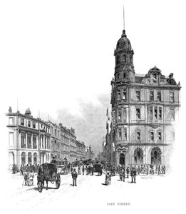 Pitt Street, Sydney, New South Wales, Australien, 1886 von WC Fitler