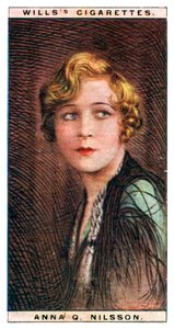Anna Quirentia Nilsson 1888-1974, schwedisch-amerikanische Schauspielerin, 1928 von WD and HO Wills