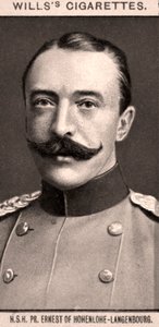S.D. Fürst Ernst von Hohenlohe-Langenburg, 1908
