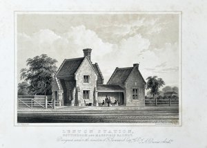 Lenton Station, Nottingham und Mansfield Railway ca. 1848