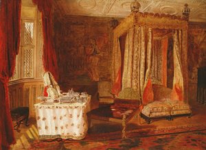 Innenraum eines Schlafzimmers in Knole, Kent von W.S.P. Henderson