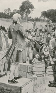 Gouverneur Phillip spricht zu den ersten australischen Siedlern bei der Landung in Sydney Cove von W.S. Stacey