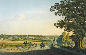 Ansicht von Althaldensleben, graviert von Carl August Richer (1770-1848) von W. (after) Behrendsen