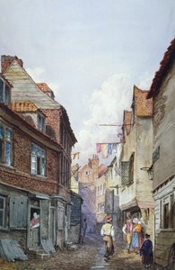 Ansicht von Figuren in Glean Alley, Bermondsey, London, um 1825 von W Barker