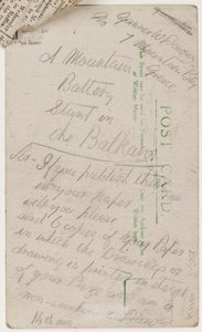 Postkarte an den Herausgeber des Liverpool Weekly Courier, 14. August 1918