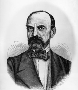 Porträt von Giovanni Lanza (1810-1882), italienischer Politiker, der von 1869 bis 1873 Präsident des Ministerrats des Königreichs Italien war, Gravur
