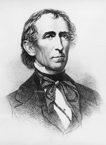 Porträt von John Tyler (1790-1862), amerikanischer Anwalt und Politiker, der von 1841 bis 1845 als 10. Präsident der Vereinigten Staaten diente, Gravur nach Daguerreotypie